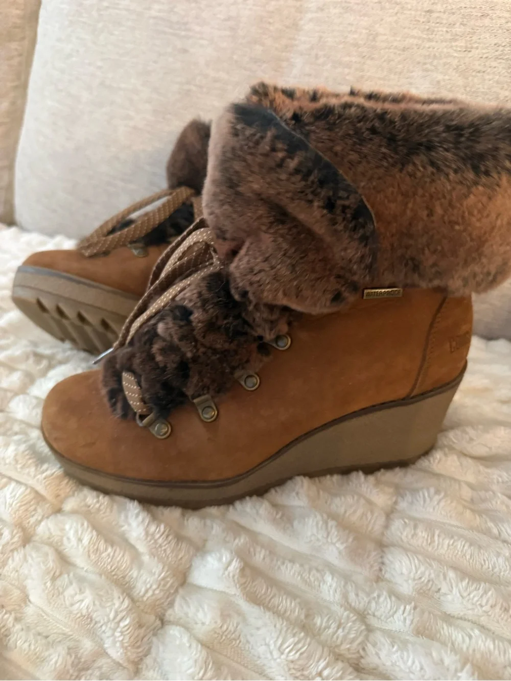Cougar Cozy Faux-Fur Brown Women's Winter Boots